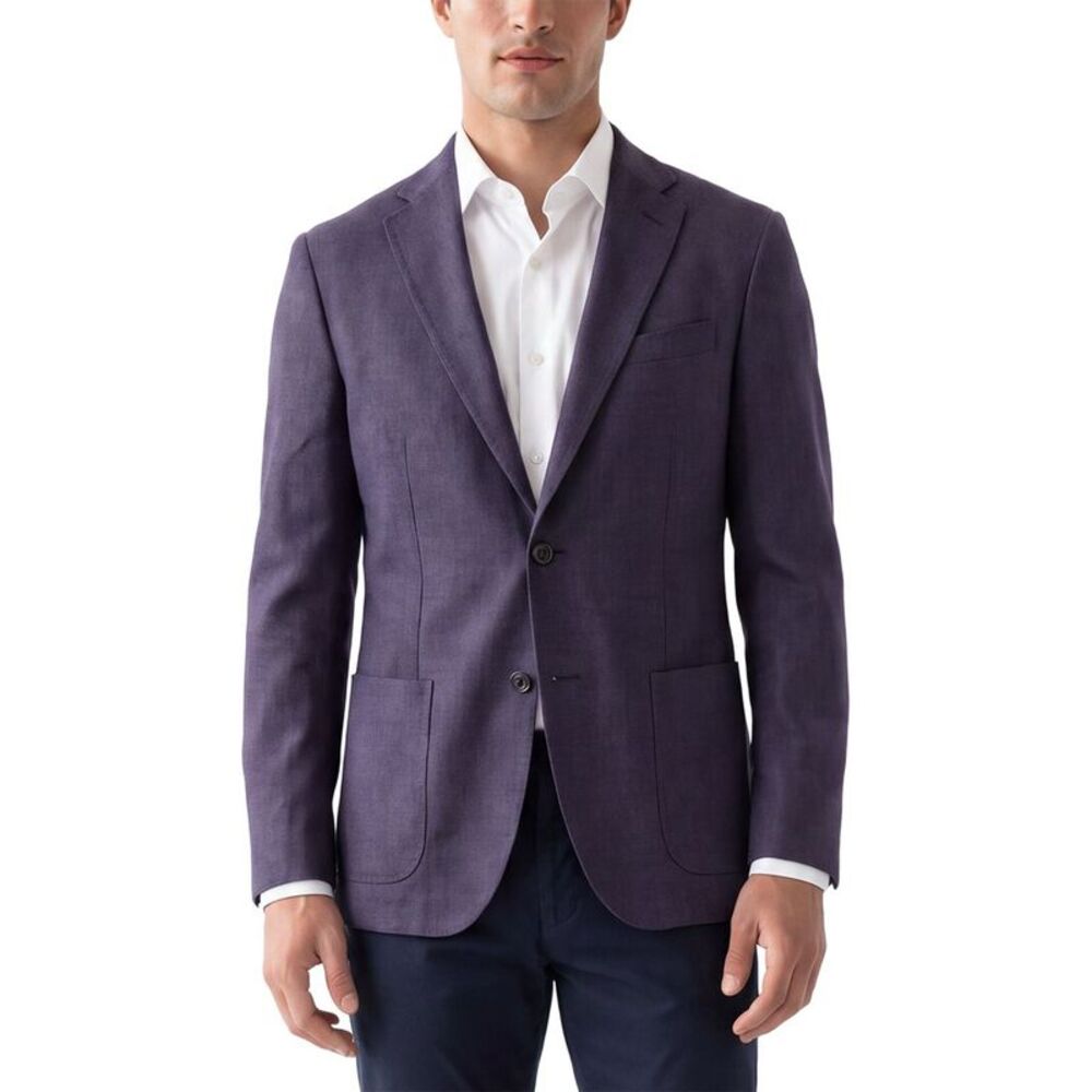 Corneliani Mens  Cc Collection Virgin Wool & Silk-Blend Hopsack Blazer, Blue